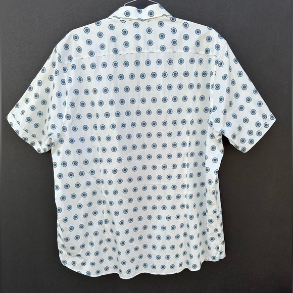 Ted Baker Floral pattern men’s button down short sleeve shirt - Picture 4 of 5